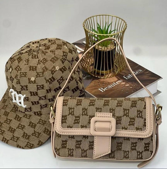 Ensemble Chic Casquette & Sac à Main Assortis - Élégance et Style